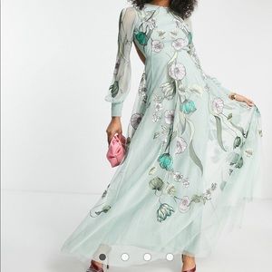 ASOS EDITION Embroidered Floral Maxi Dress - NWT